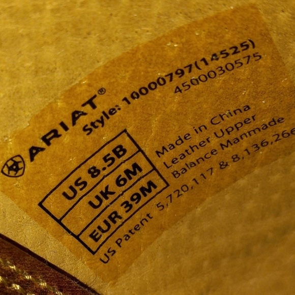 Ariat Heritage Cowboy Boots 8.5B Women Roper Western - Picture 4 of 5